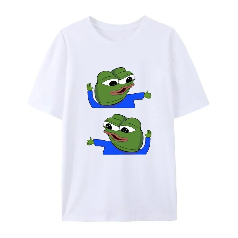 Забавная хлопковая футболка PepeThink Livestream Emote с героями мультфильмов для мужчин и
