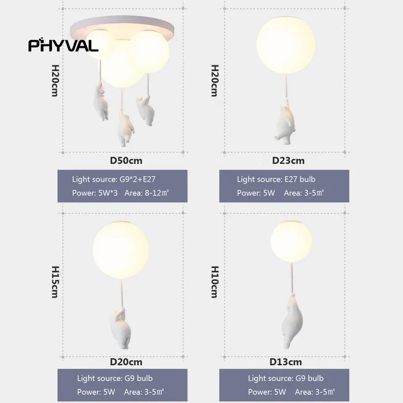 Современная светодиодная лампочка оригинальная подвеска в виде воздушного шара