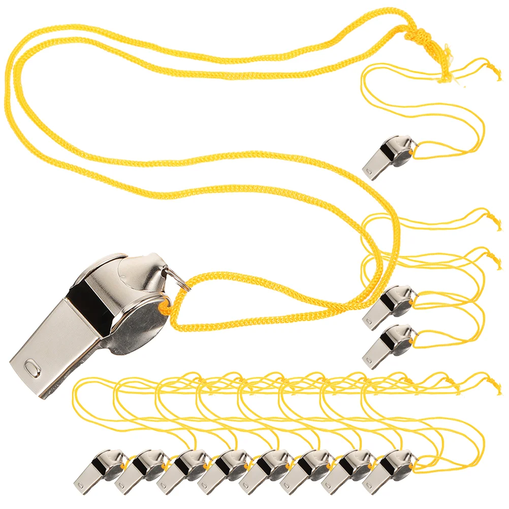 

Survive Convenient Metal Whistle Loud Sports Whistles Adults Lanyard Decor Coaches