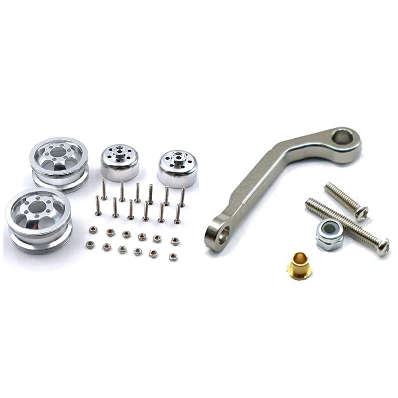 

Металлический обновленный противоударный обод ступицы колеса с металлической тягой сервопривода, для WPL B1 B16 B24 B36 C14 C24 1/16 RC Truck