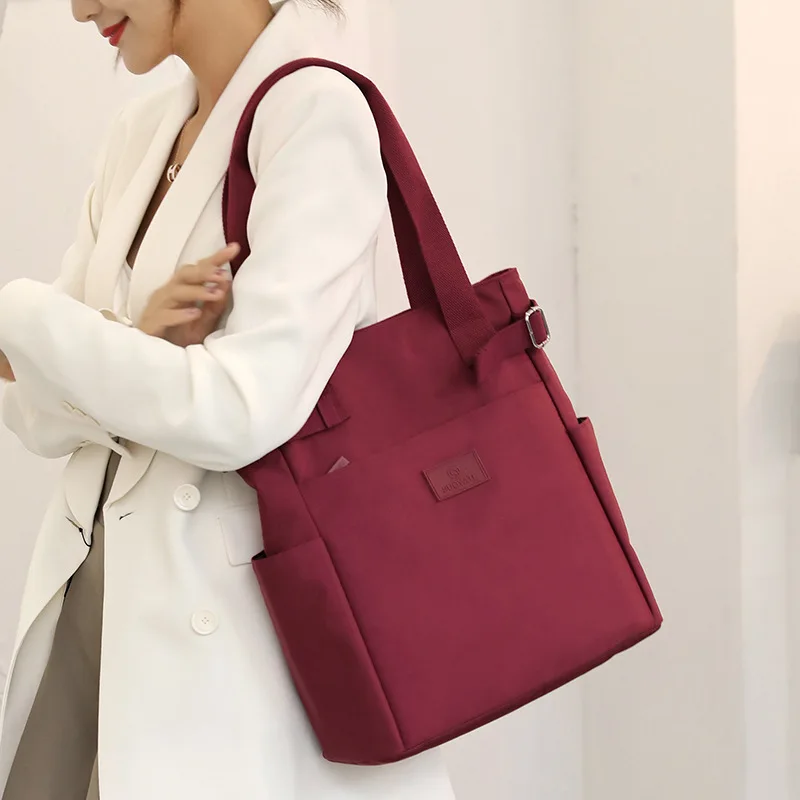 

2023 New Bag, Shoulder Bag, Canvas Handbag, Large Capacity, Leisure All-match Women's Bag, Solid Color Shopping Bag Hand Bag