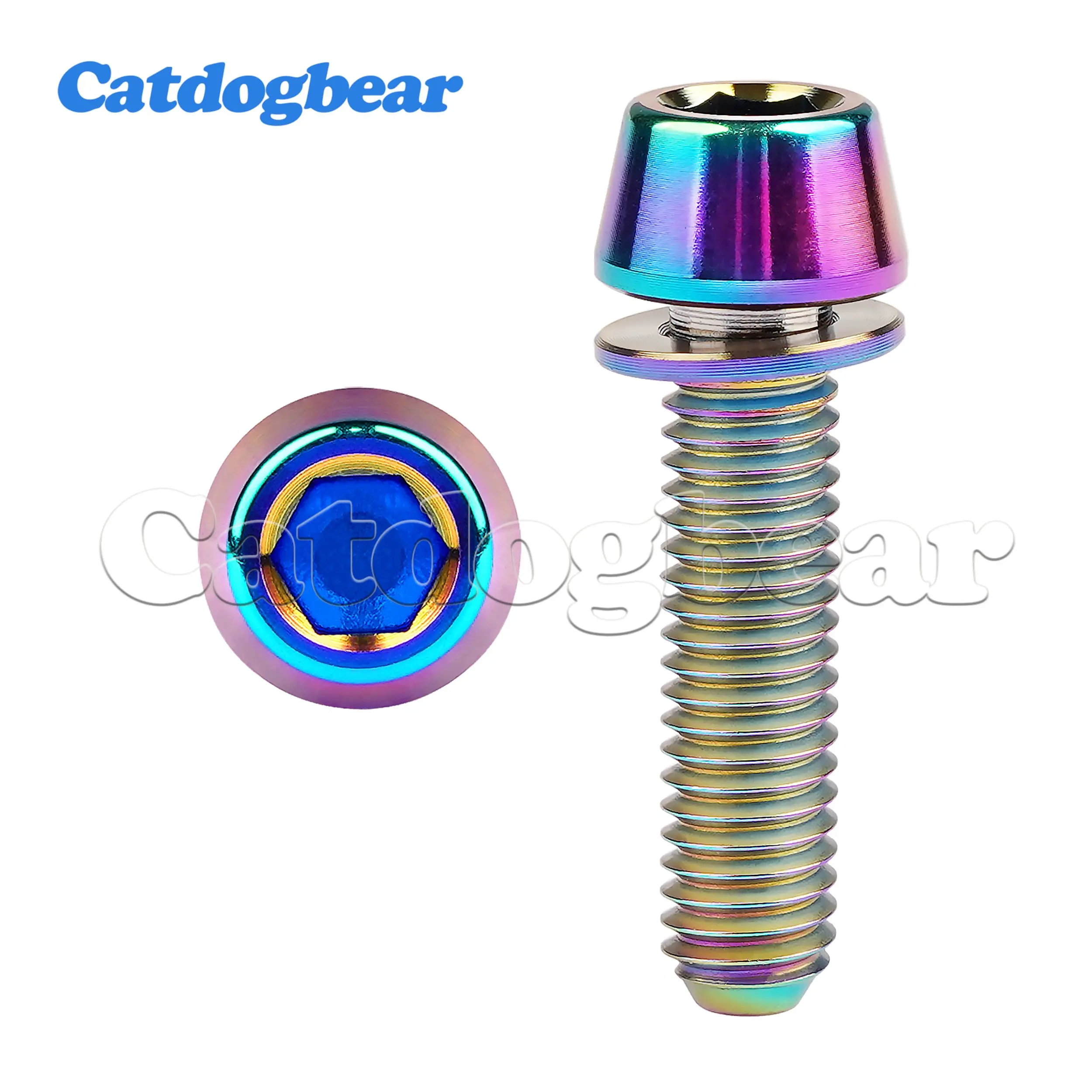 

Титановый болт Catdogbear M5x16, 18 дюймов, 20 мм, с шайбой, винты с шестигранной головкой для горного велосипеда, дорожного велосипеда