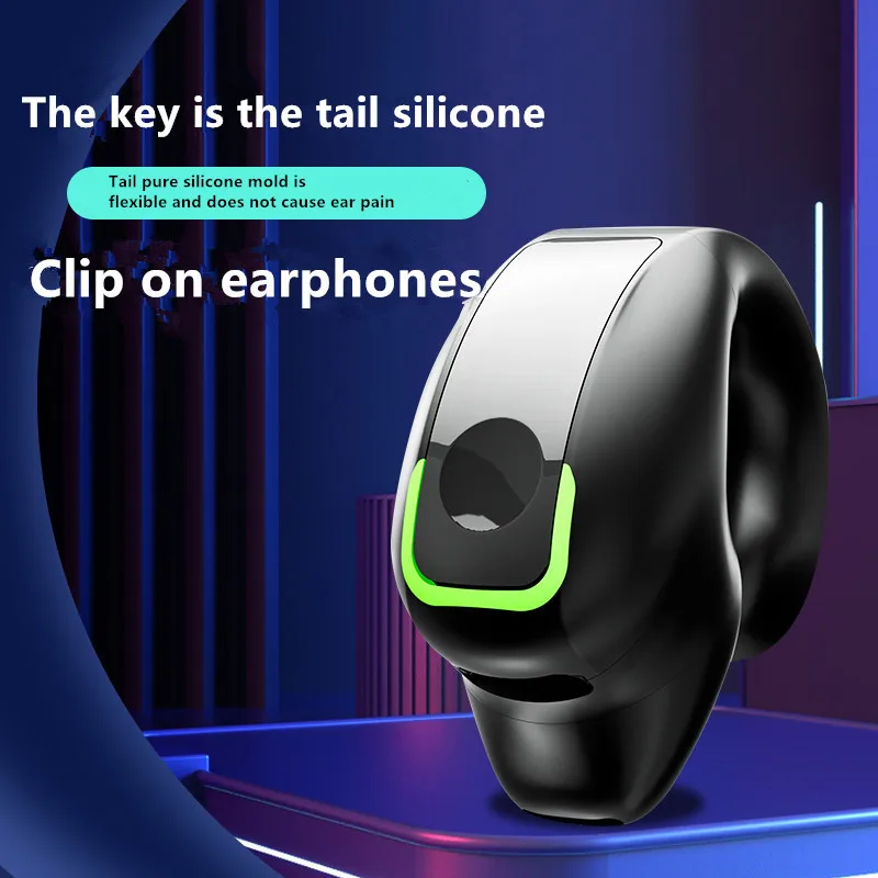 

Новая гарнитура Bluetooth 5,3 с зажимом и микрофоном, дизайн без ушей, подвесное ухо с одним ухом, деловое Спортивное устройство для ношения