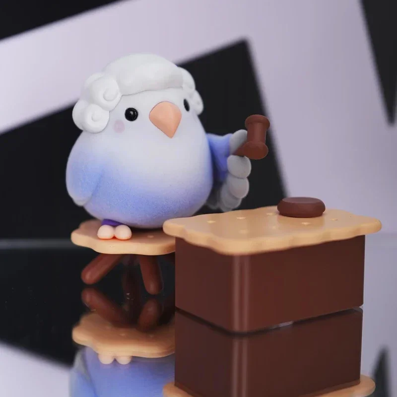 Фото Серия PLZDOT Social Birdie: Загадочная коробка-сюрприз с забавной фигуркой попугая, модель птицы, игрушка, кукла, сюрприз-пакет, украшение, декор, подарок №3