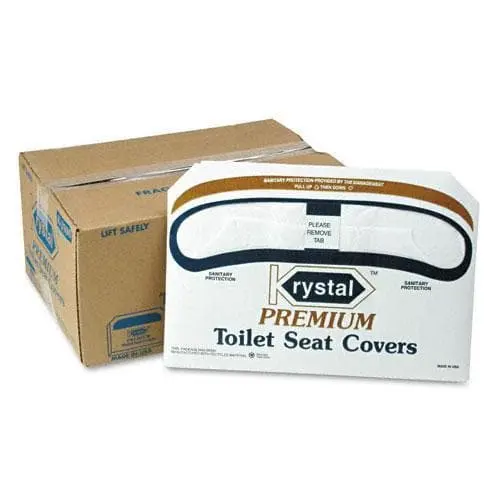

Deluxe Half-Fold White Toilet Seat Covers (15 x 10), 250 Covers/Sleeve, 10 Sleeves/Carton - BWKK2500B