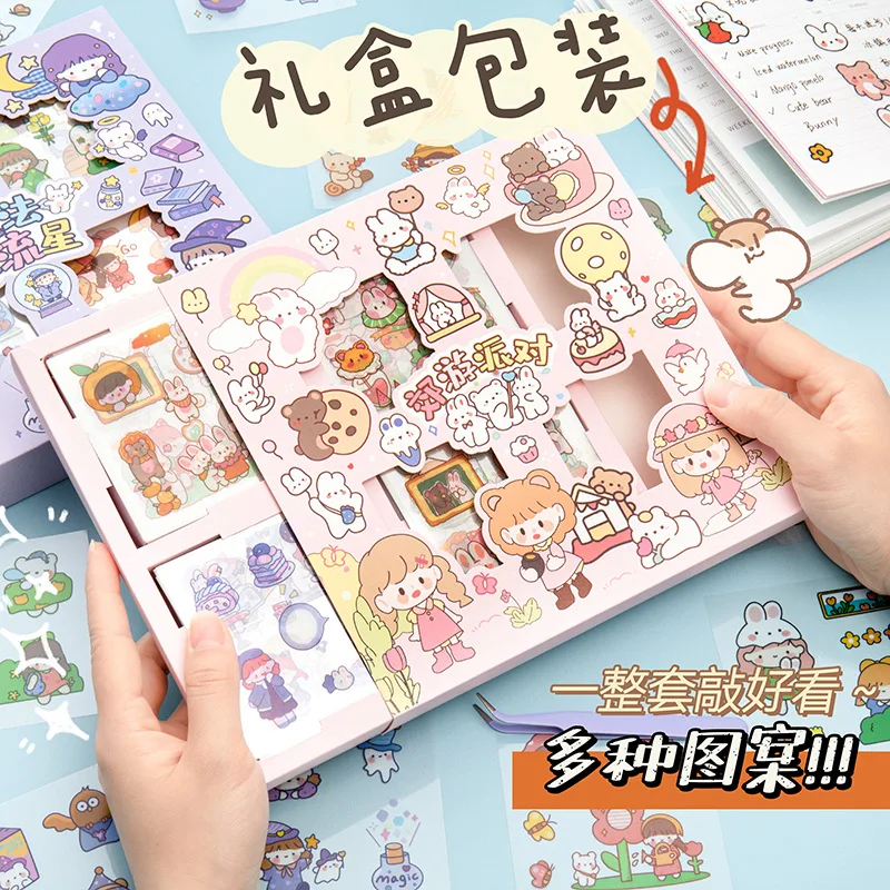 

100 упаковочных наклеек, милые наклейки, высококачественные водонепроницаемые наклейки, Мультяшные наклейки, оптовая продажа по низкой цене