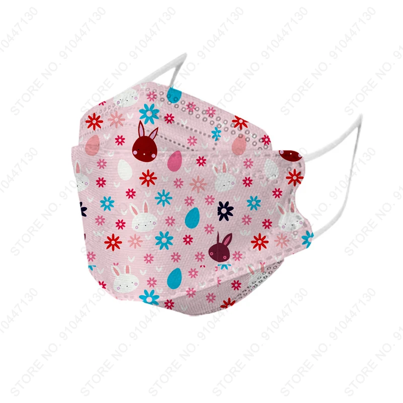 New 10-100 piece / bagged girls' exclusive mask FFP2 children's kn95 protection dust-proof and breathable 4-12-year-old mas | Красота