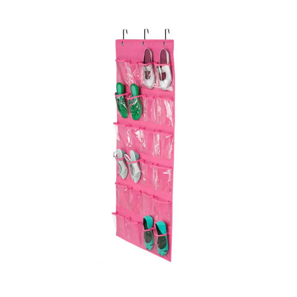 

24 Grids Foldable Wardrobe Wall Door Back Hanging Bag Underwear Sock Hanging Shoe Storage Organizer Sundries Pouch Home Supplies