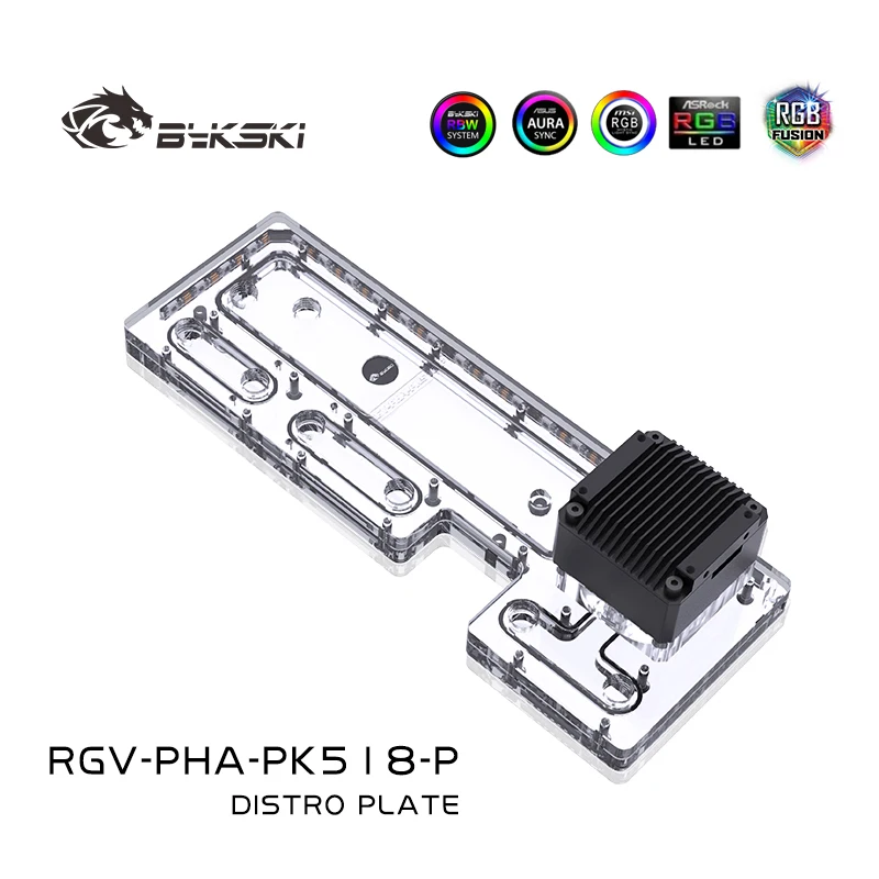 

Bykski Distro Plate For PHANTEKS PK518 Case PC Liquid Cooling Waterway Board Tank 12V/5V RGB SYNC RGV-PHA-PK518-P