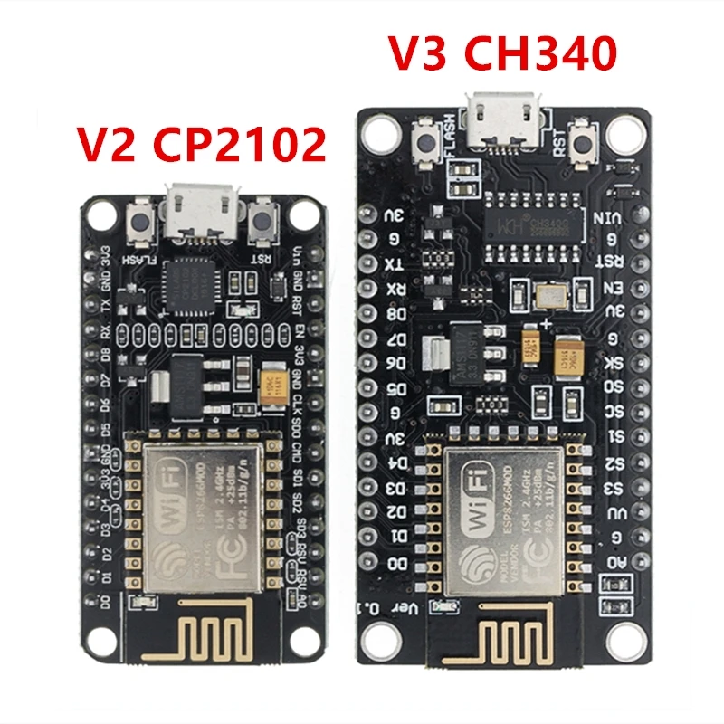 

5 шт. беспроводной модуль CH340 CP2102 NodeMcu V3 V2 Lua WIFI Интернет вещей макетная плата на основе ESP8266 ESP12E