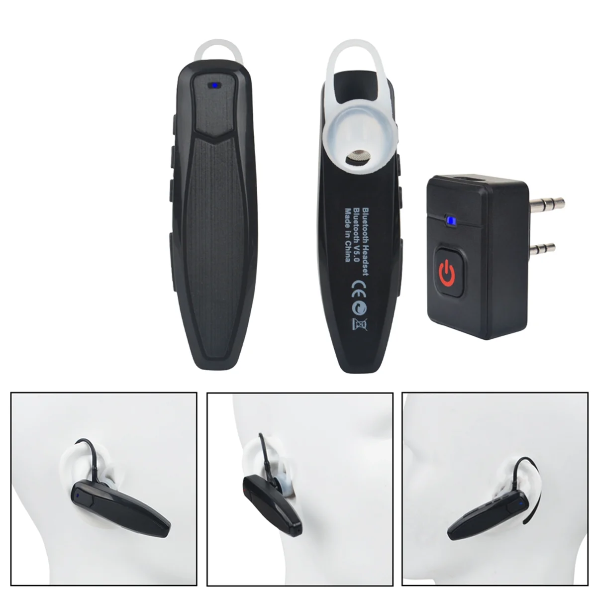 Беспроводная Bluetooth-гарнитура Walkie Talkie PTT наушник Hands-Free разъем K для KENWOOD адаптер