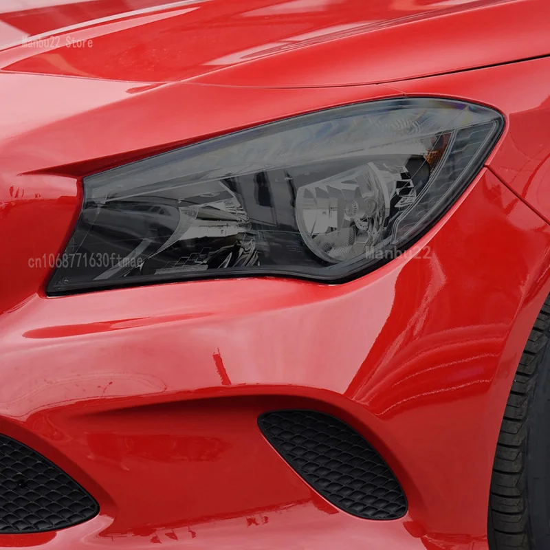 

For Benz CLA Class 2013-2019 Car Headlight Protective Film Headlamp Restoration Transparent Black TPU Sticker