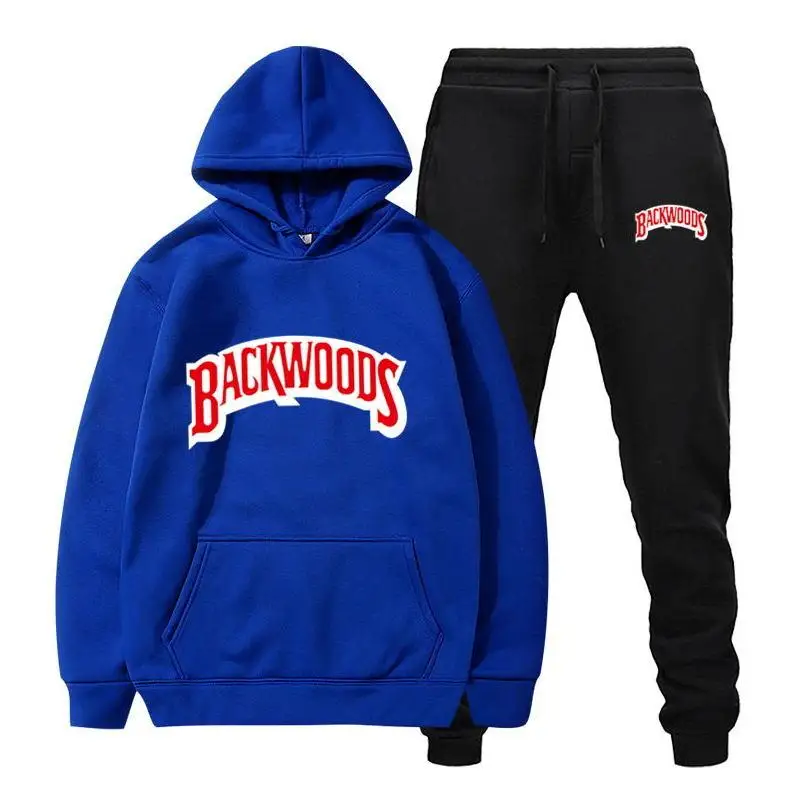 

Men Set Fleece Hoodie Pant Thick Warm Tracksuit Sportswear Fashion Brand Backwoods Hooded Track Suits Male Sweatsuit Tracksuit