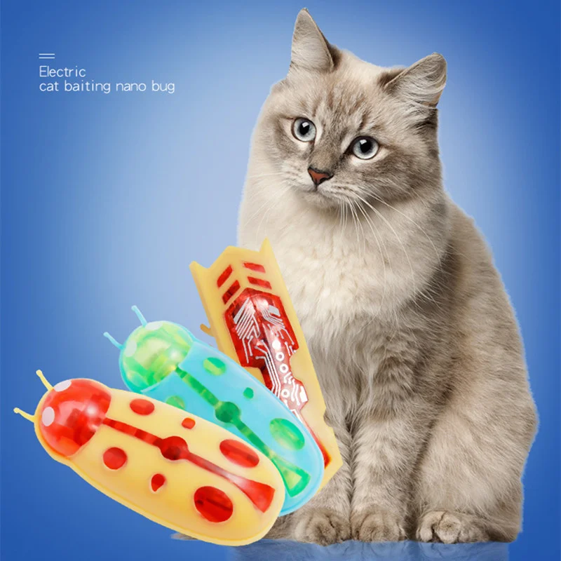 

Pet Interactive Electric Bug Cat Toy Cat Escape Obstacle Automatic Flip Toy Battery Operated Pet Beetle Playing Toy for Cats