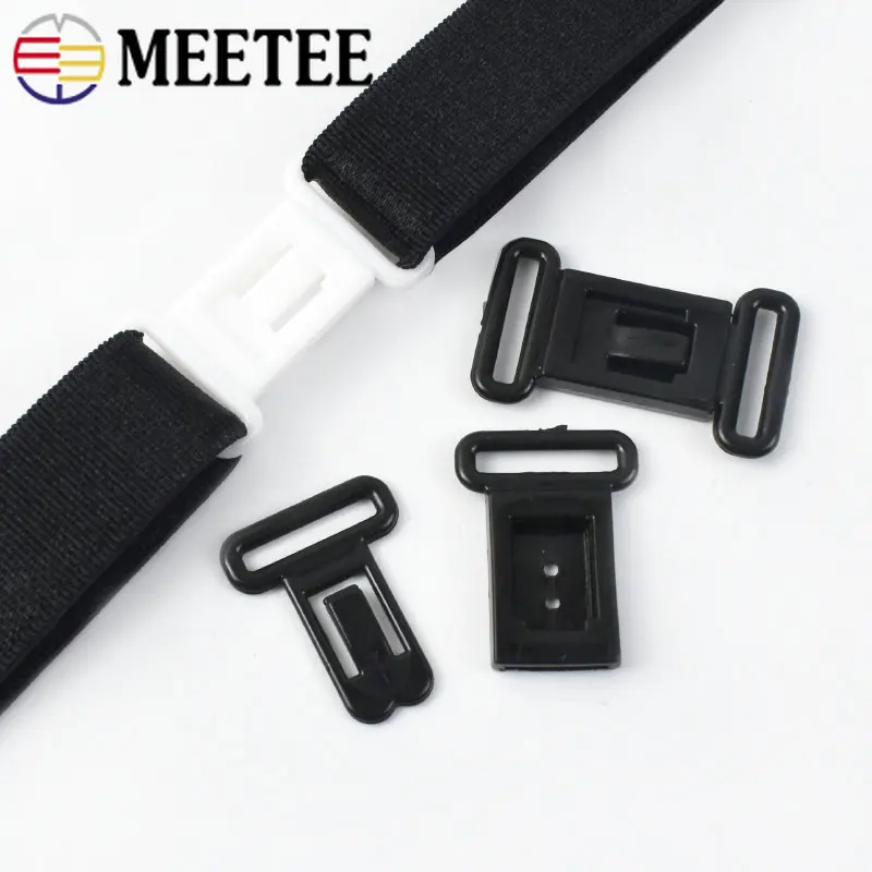 Meetee 20/50Pcs 12.5mm Plastic Underwear Buckle Bra Shoulder Strap Adjuster Buckles Bikini Clip Clasp Sewing Tool Accessories images - 6