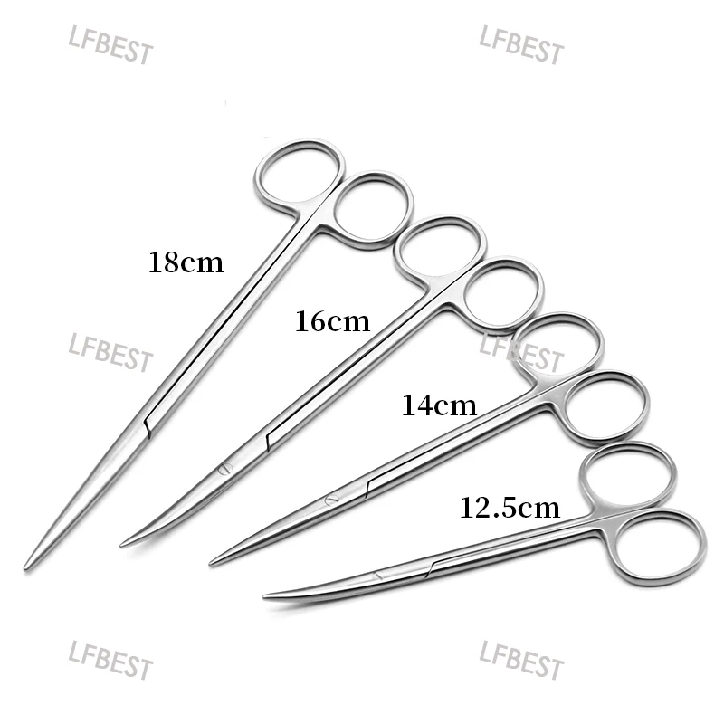 Plastic And Beauty Tools Stainless Steel Blunt Scissors Nasal Cavity Stripping Round Scissors Nose Surgery Blunt Scissors