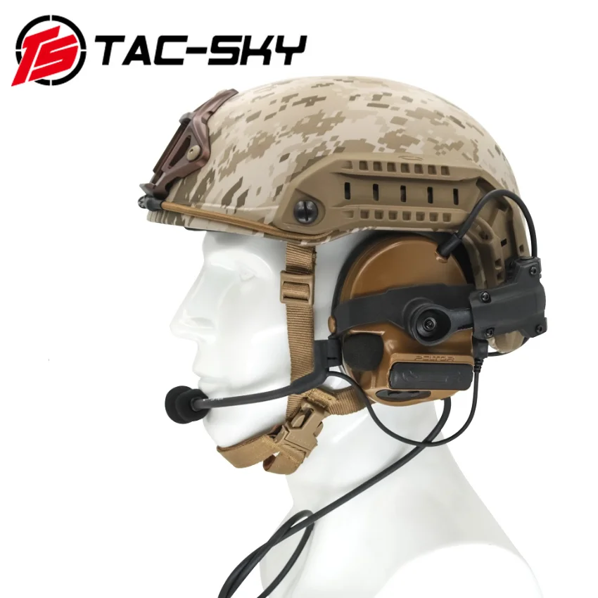 TS TAC-SKY Tactical Helmet Adapte Track ARC OPS-CORE Compatible With Noise Cancelling COMTAC III  II Tactical Headphones