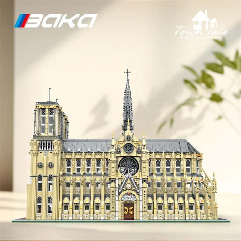 MOC Архитектура Европейский Нотр-Дам Париж Модель 33213 8225 шт. Мировой Собор