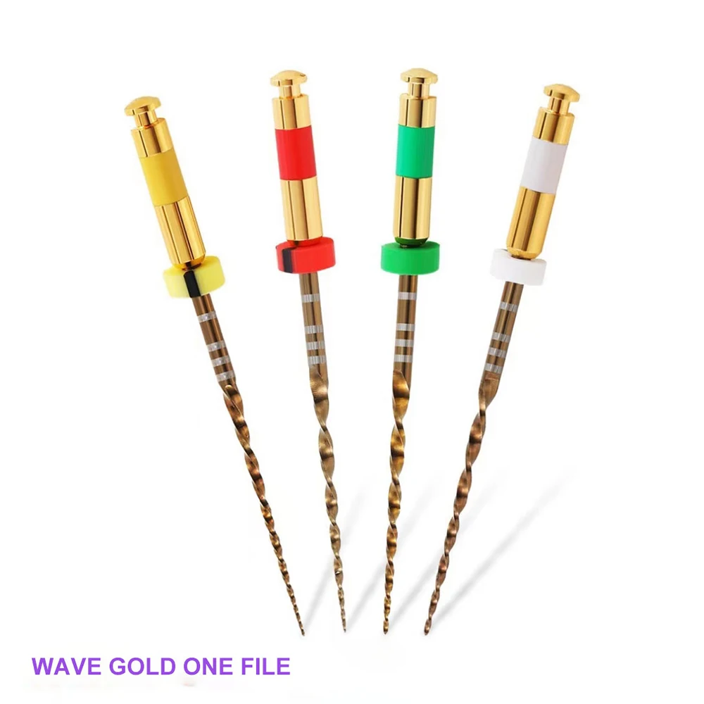 Dental Wave Gold One Files 6pcs/pack Reciprocational Large Primary Files Rotary Dental Endo NITI Files Endodontic Dental Files