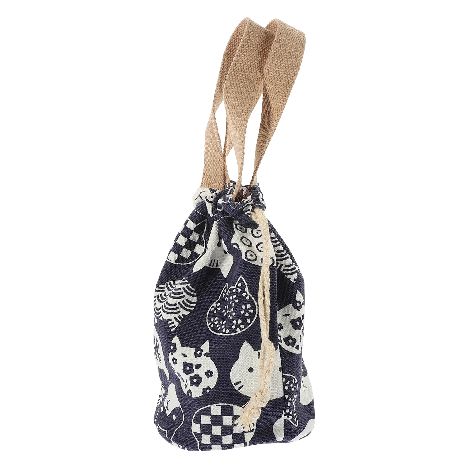 

Drawstring Insulated Bucket Bag Womens Lunch Work Thermal Barrel Kids Canvas Outdoor Insulation Heat Preservation Pouch