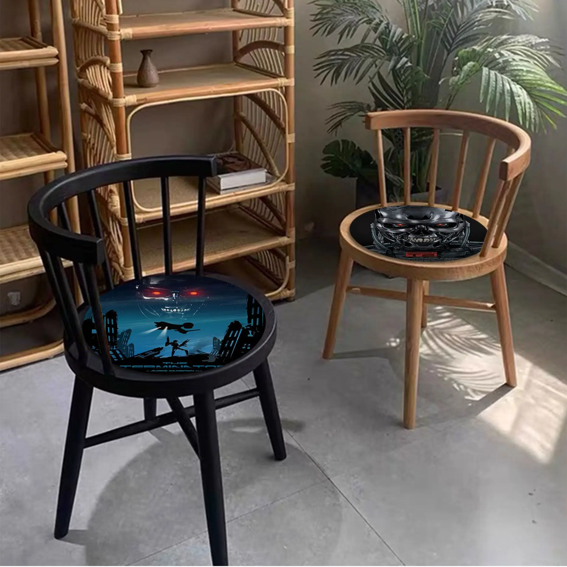 

Terminator Moive Cushion Mat Modern Minimalist Style Fabric Cushion Non-slip Living Room Sofa Decor Students Stool Tatami Office