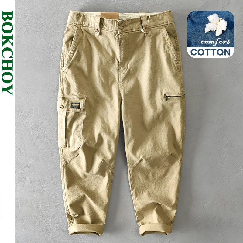 

Autumn and Winter New Men's Pure Cotton Multi-Pocket Casual Vingtage Pants GML04-Z314