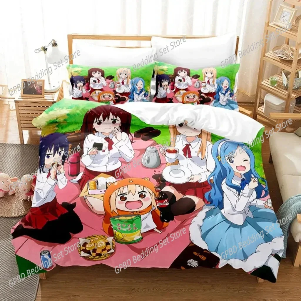 Фото 3D-принт аниме Himouto! Комплект постельного белья Umaru-chan Single Twin Double Queen King Cal King Size Комплект постельного белья №4