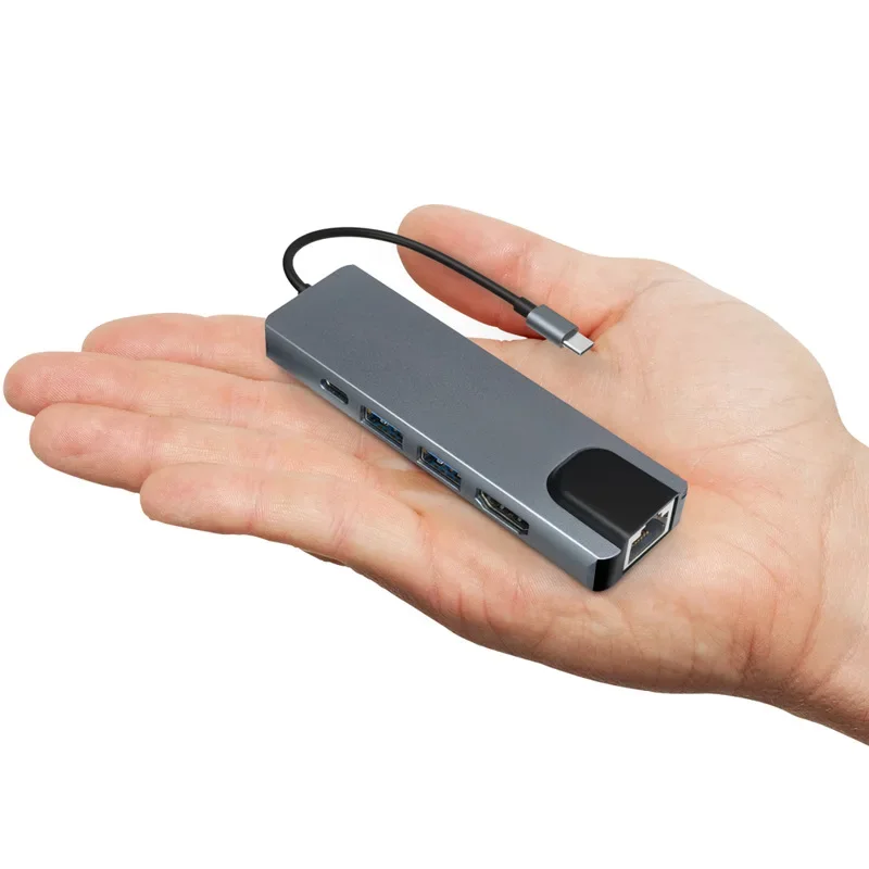 Мультипортовый концентратор Type C 4K USB 3.0 адаптер для передачи данных кардридер