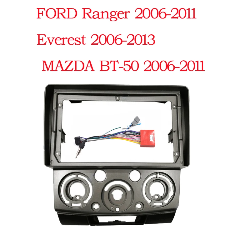 

Car Fascia for Mazda BT50 Stereo 9 inch Panel Dash Mount install Double Din Car dvd frame For FORD Everest / Ranger 2006-2011