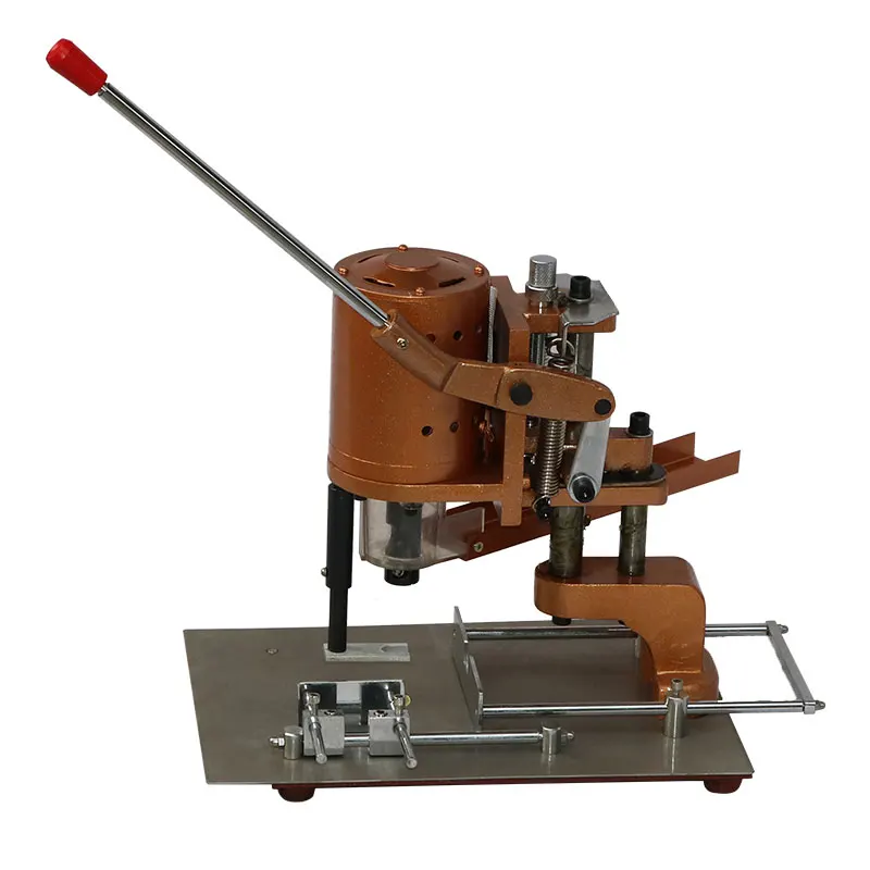 Electric punching machine single head plastic bag punching machine cloth punching machine manual album recipe hollow drill bit