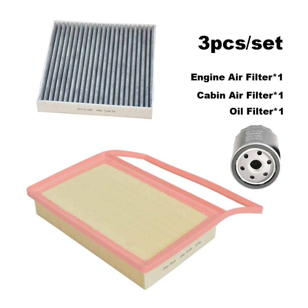 

Комплект фильтров для JETOUR DASHING i-DM iDM 1,5 T, гибридный комплект масляных фильтров для очистки воздуха в салоне, 3 шт., аксессуары для автомобиля