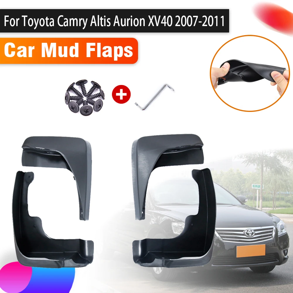 

4X Car Mud Flaps For Toyota Camry Altis Aurion XV40 40 2007~2011 Auto Fenders Splash Guard Front Rear Mudguards Car Accessories