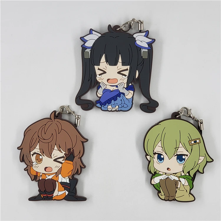 

DanMachi Anime Is It Wrong to Try to Pick Up Girls in a Dungeon Hestia Ryuu Lion Lilliluka Erde Rubber Keychain