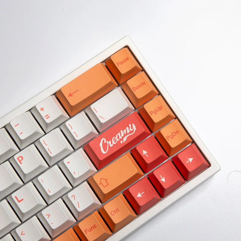 

GMK Peach Keycap Small Full Set of PBT Sublimation Process Shading Engraving Original Height QX2 Mold Box