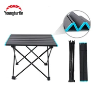 folding camping table foldable outdoor dinner desk high strength aluminum alloy party picnic bbq portable ultra light fold desk