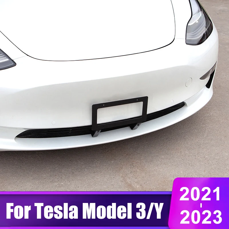 Для Tesla Model3 Model 3 Y 2021 2022 2023 рамка переднего номерного знака автомобиля с бесплатной
