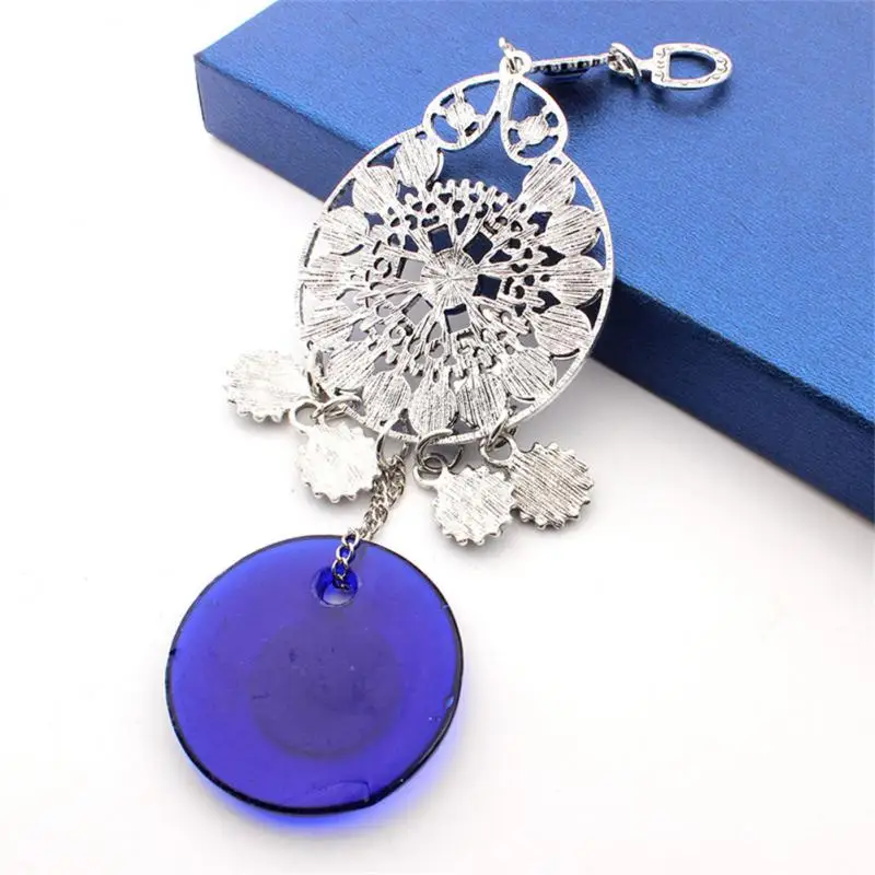 

Wind Chimes Turkey Pendants Amulet Home Wall Hanging Decor Blessing Protection Gift Dream Catcher Blue Rhinestone