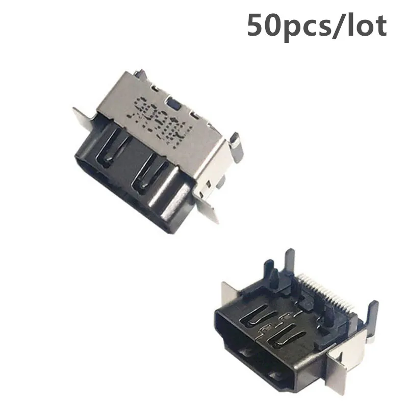 50pcs HDMI-compatible 2.1 Socket Port Jack Plug Connector Display For Microsoft Xbox One X Motherboard Original Replacement Part