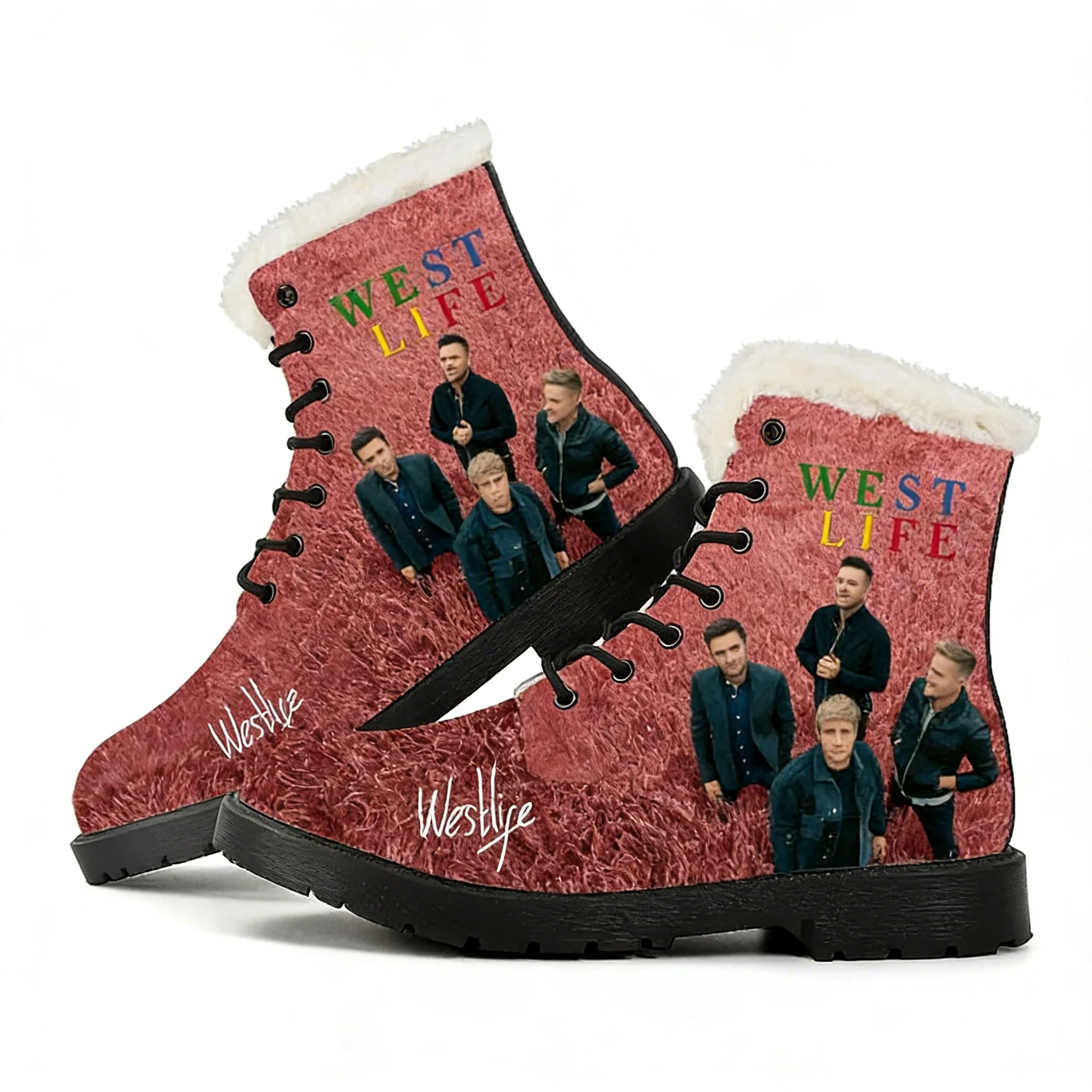 Фото Плюшевые ботинки Westlife Music Rock Band для мужчин, женщин и подростков, повседневная обувь, легкие уличные ботинки высокого качества, обувь для пар №1