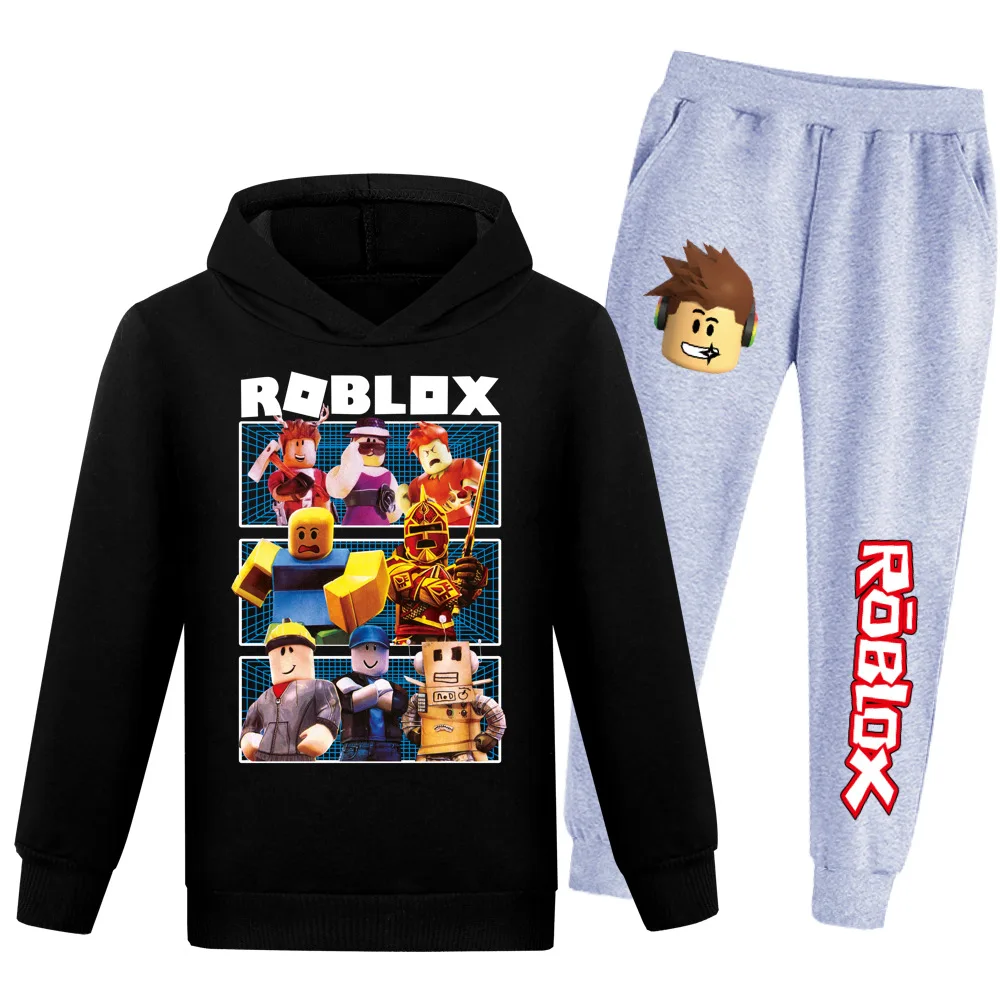 

New Robloxing Kids Clothing Hoodie+Pants Set Cartoon Baby Girl Outfits Teenagers Boys Sports Suit Children Birthday Clothes suit