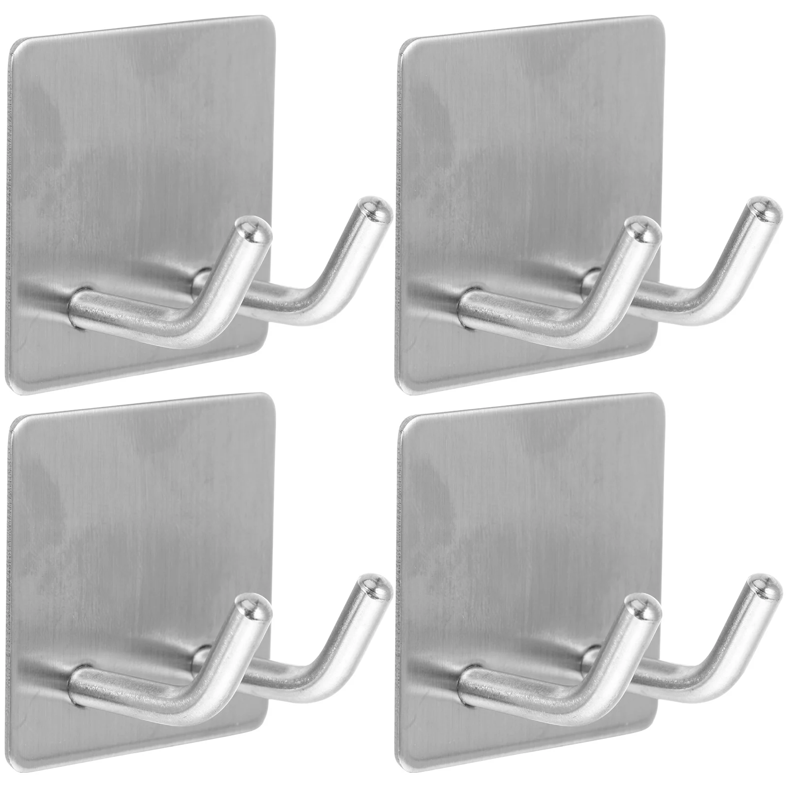 

4pcs Practical Adhesive Hook Wall Hook Heavy Duty Sticky Hook Wall Hanger Multipurpose Traceless Hook