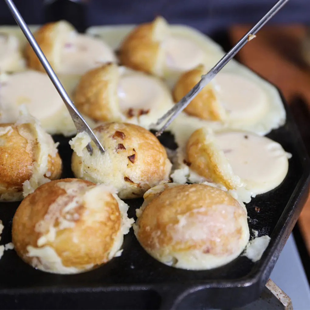 

Takoyaki Baking Pan Multi-functional Octopus Balls Sturdy Barbecue Plate Wear-Resistant Handheld Cooking Tools Restaurant