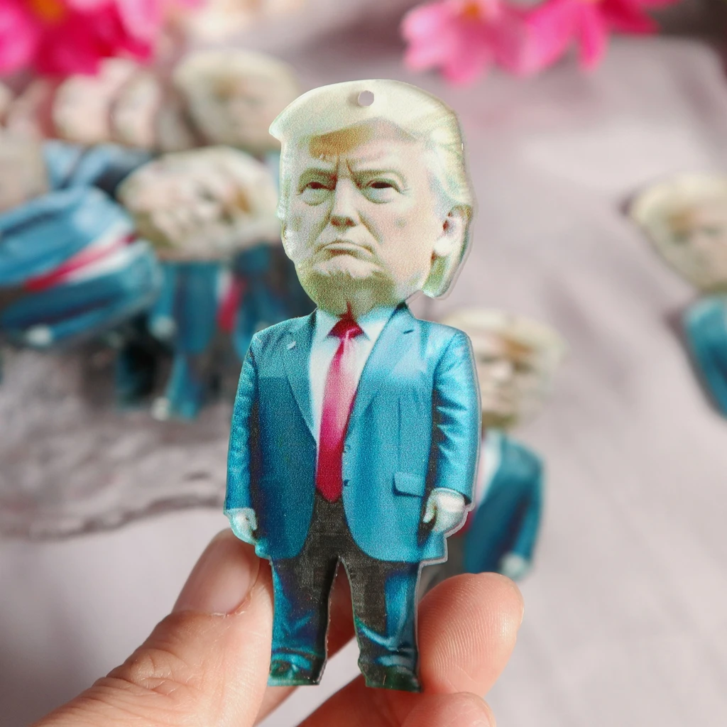 5 шт. 2D 80 мм * 34 акриловый кулон Trump реквизит для кампании акриловые подвески сделай
