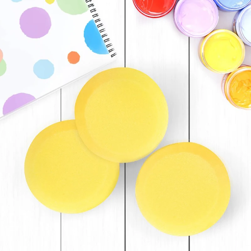 

10pcs Round Synthetic Artist Paint Sponge Craft Sponges for Painting Pottery