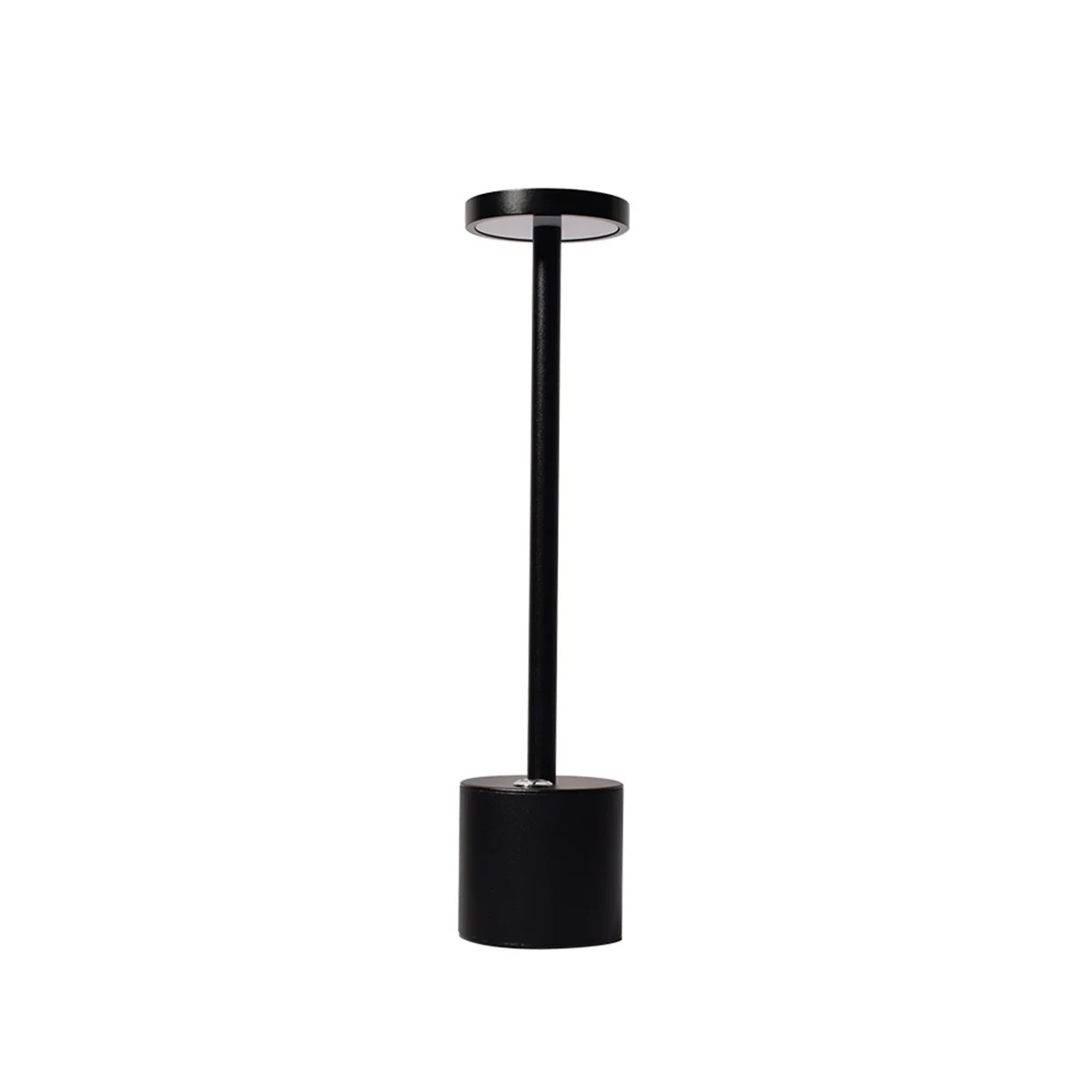 

LED Rechargeable USB Desk Lamp Cordless Touch Dimming Table Lamp for Bar KTV Hotel Living Room Night Light US Plug Black