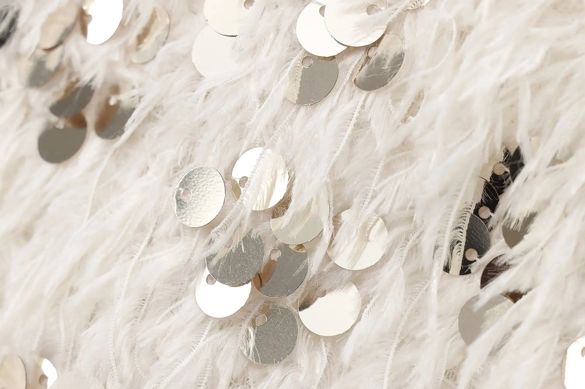 TRAFZA женский роскошный пуловер с перьями и пайетками стильный свободный свитер