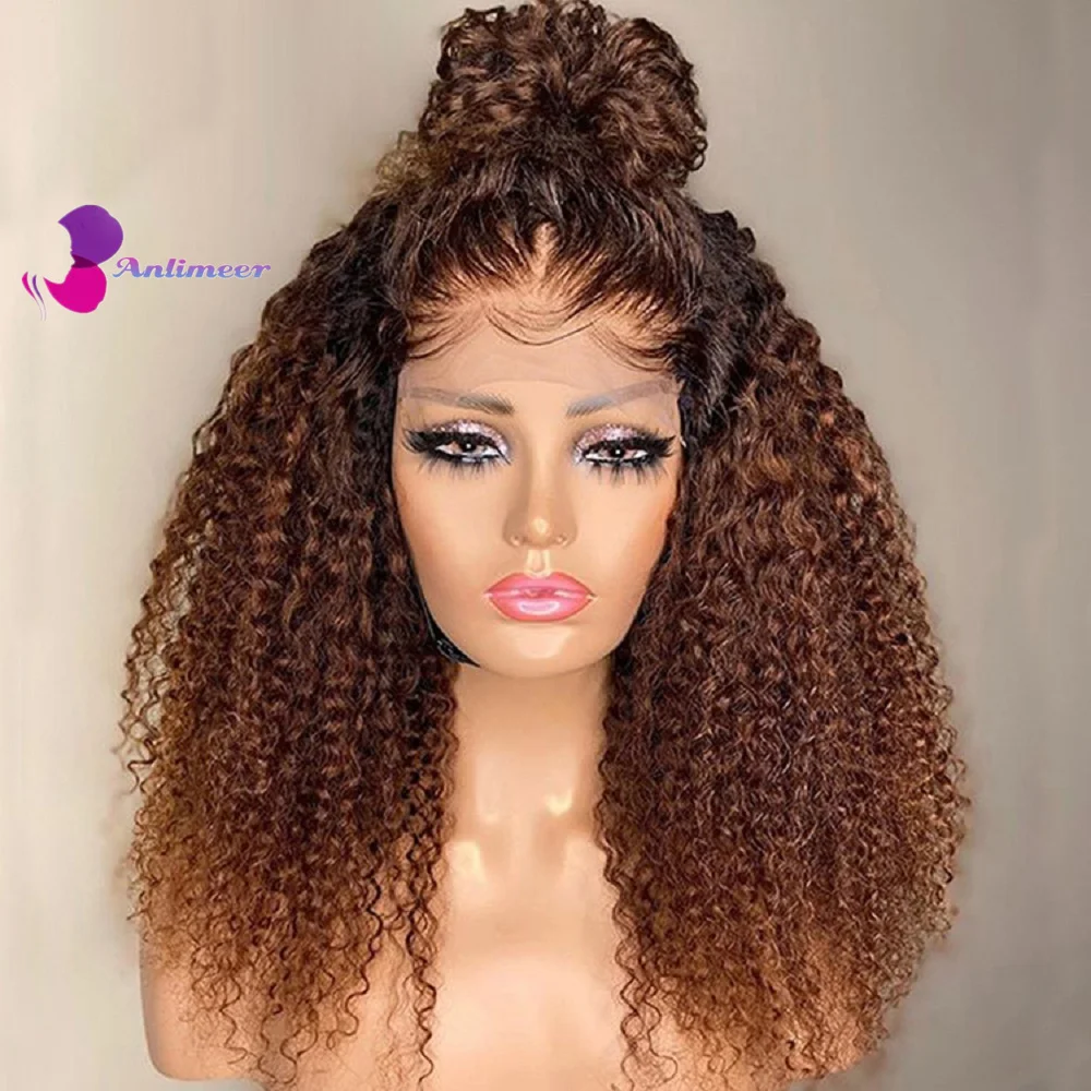 

Kinky Curly Lace Front Wig Human Hair Silk Base Wig Transparent Lace Wig Human Hair Wigs For Black Women 13x4/13x6 Lace Wig