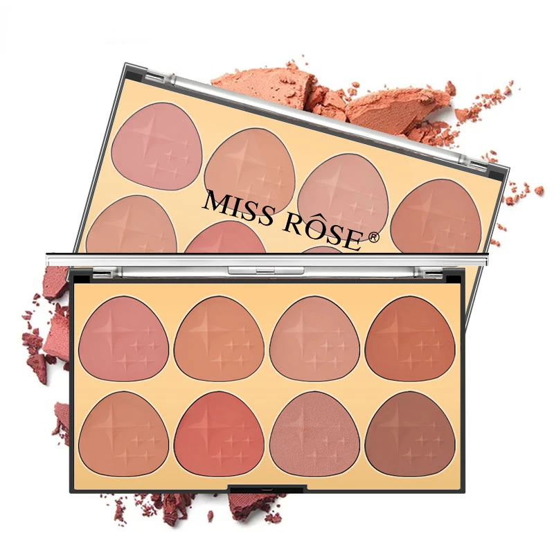 

8 Colors Onochrome Blush Peach Cream Makeup Blush Palette Face Mineral Pigment Cheek Blusher Powder Makeup Rouge Cheek Tint