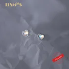 Женские серьги-гвоздики из серебра 925 пробы с голубысветильник нем