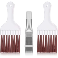 3pcs air conditioner condenser fin cleaning brush stainless steel fin comb cleaner refrigerator coil cleaning whisk brush rake